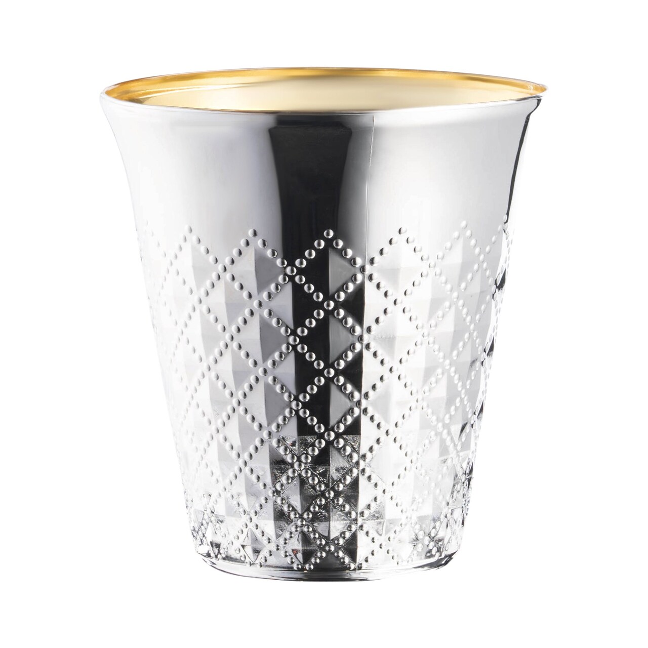 Shiny Metallic Aluminum Silver Round Plastic Kiddush Cups - 5 oz. (300 Cups)
